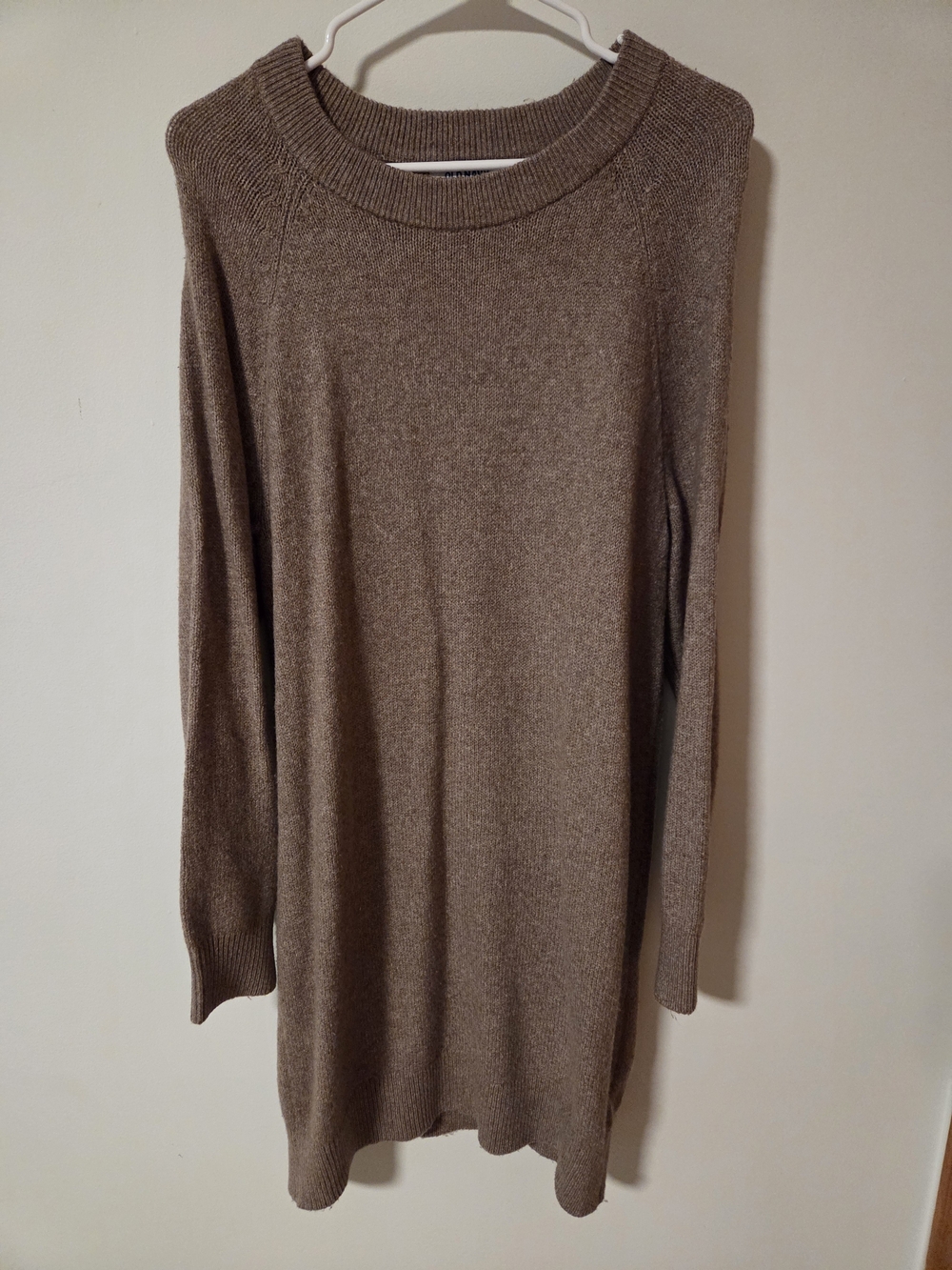 Old Navy - Cozy Long Sleeve Knit Sweater Dress in Taupe